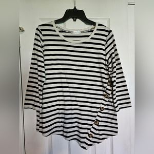 Women's 89th & Madison striped shirt, size small